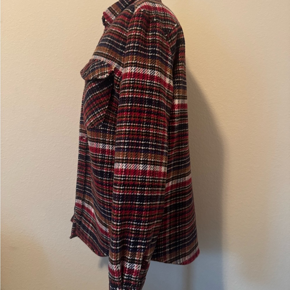 Scotch & Soda Red & Blue Wool Jacket Medium - Picture 4 of 10